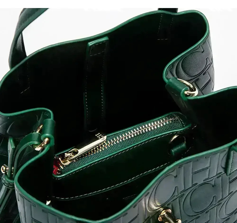 CH Embossed Ladies Crossbody Bag Letter Printing Design Ladies Handbag Large Capacity Tote Bag Elegant Temperament Ladies Should