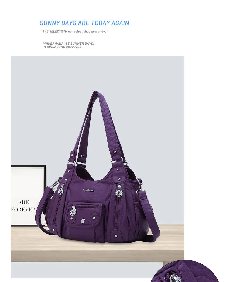 Ladies Hand Bags for Women Pu Casual Single Shoulder Crossbody Bag Multifunctional Purses and Handbags Повседневная Сумка