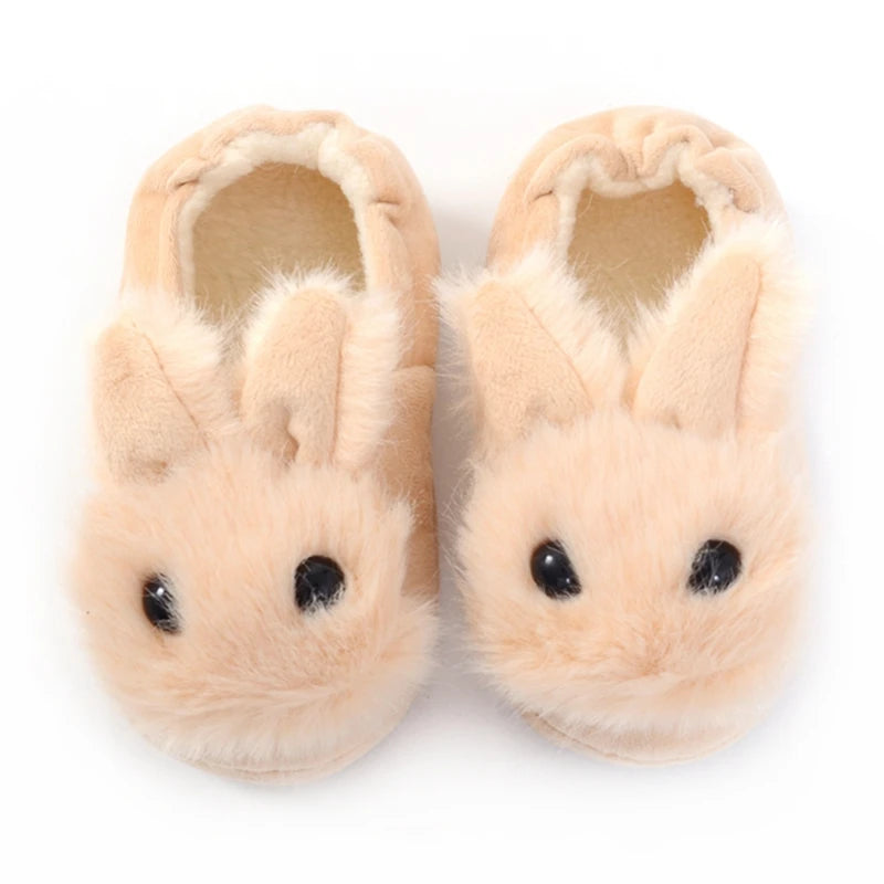 Fashion Toddler Girl Slippers for Home Gear Baby Items Loafers Plush Warm Cartoon Bunny Children Little Kid House Footwear Gifts