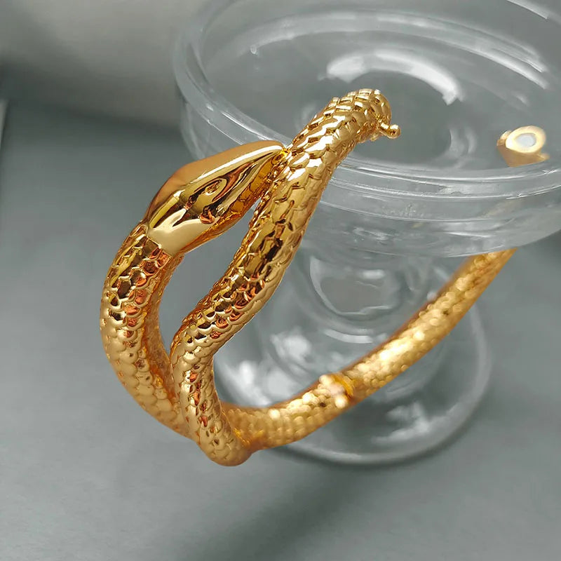 Snake bangles for women luxury designer statement chunky bangles winter statement jewelry accessory
