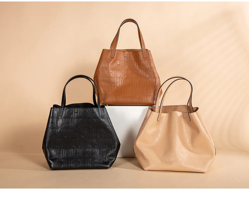 Ladies Handbag Solid Color Elegant Large Capacity Classic Retro Fashion Simple Versatile Exquisite Beautiful Ladies Shoulder Bag