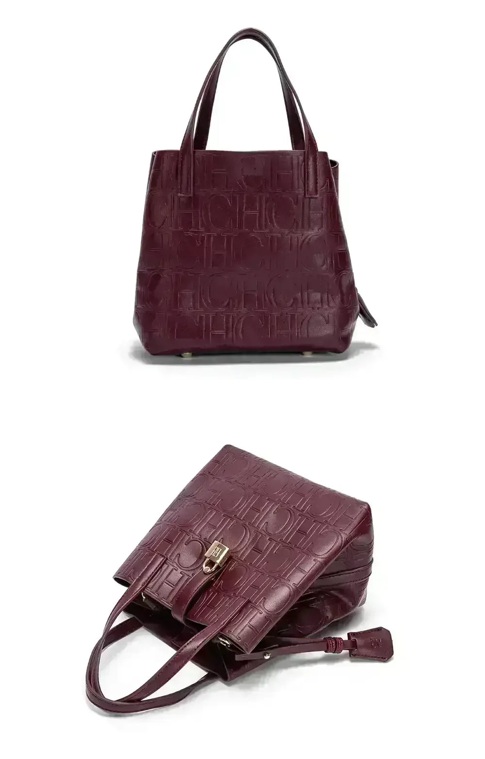 CH Embossed Ladies Crossbody Bag Letter Printing Design Ladies Handbag Large Capacity Tote Bag Elegant Temperament Ladies Should