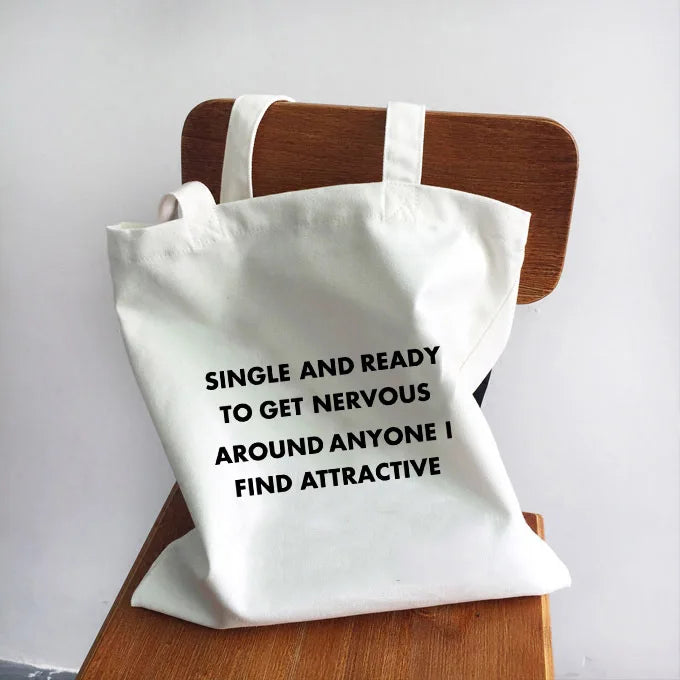 Ladies Handbags Girl Power Quotes Canvas Tote Bag Shopping Travel Women Eco Reusable Shoulder Shopper Bags High Capacity
