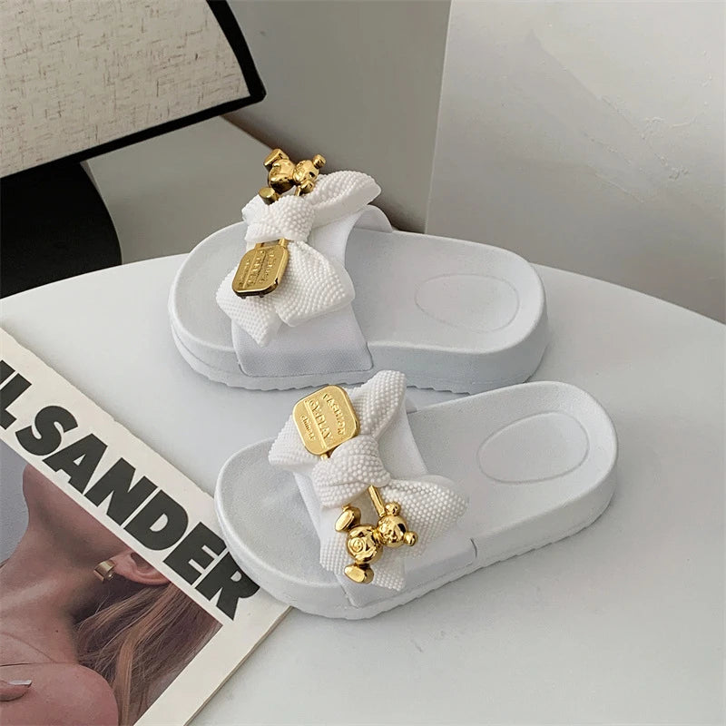 Fashion Girl Slippers Simple Childs Shoes Thick Soled Girls Shoes Anti Slip Child Slippers