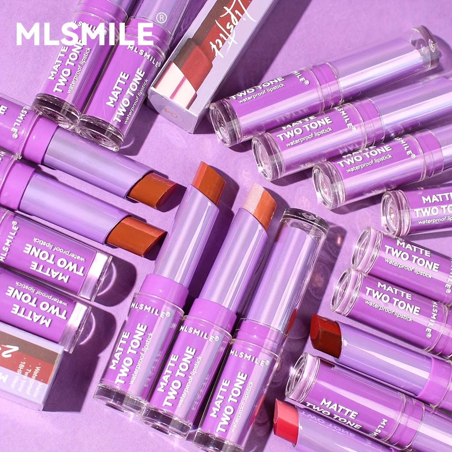 Lipstick with Two Tones, Hydrating & Shimmer Lipstick, Matte Gradient Color Long-Lasting Makeup Lipstick, Waterproof Lipstick