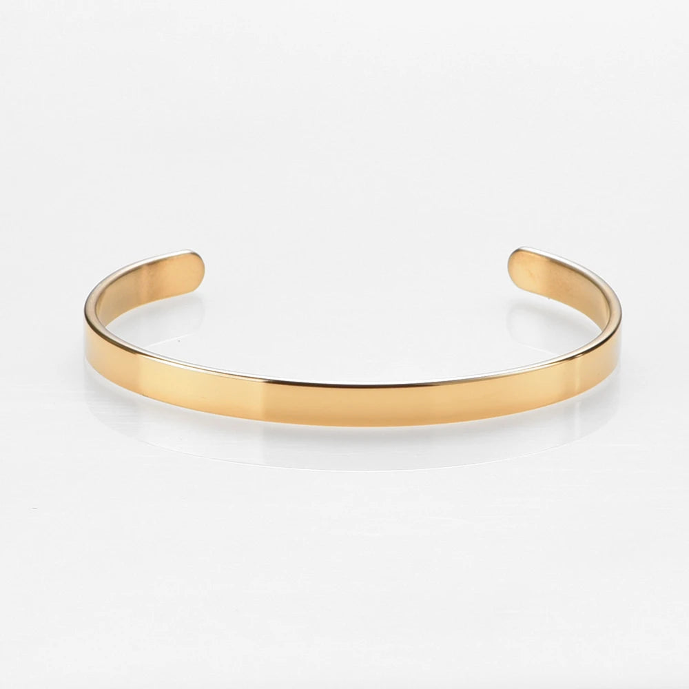 Stainless Steel Bracelet Cuff Bracelets Bangles Men Bracelets Opening Bangles Geometric Simple Designs Jewelry
