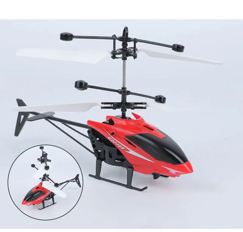 Rechargeable Mini RC Drone Remote Safe Fall-resistant RC Helicopters Drone Children Toys(No remote control battery)
