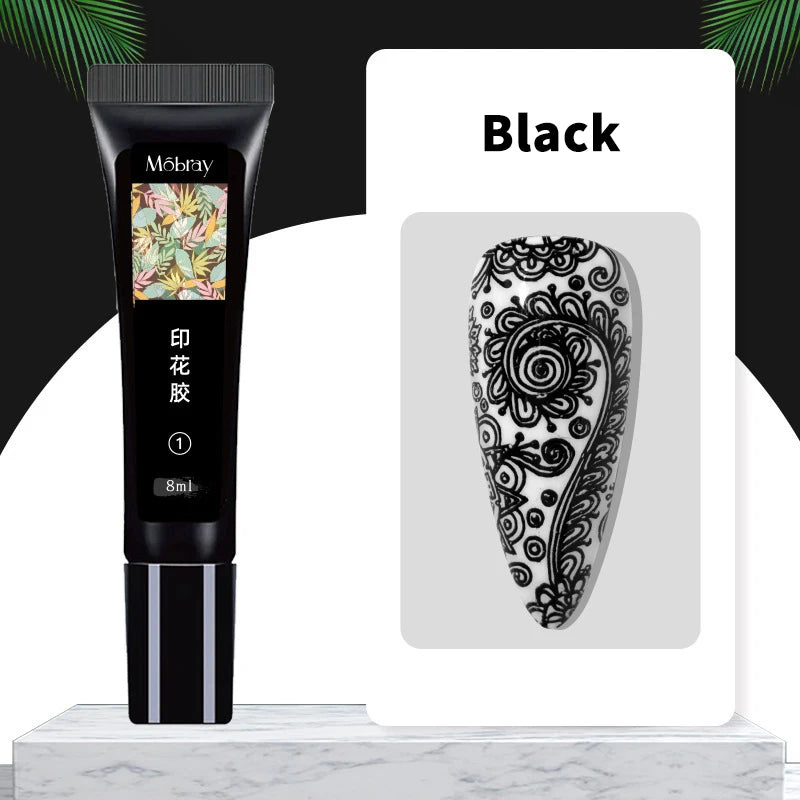 Nail Art Stamping Gel Polish: Colorful Special Paints for Steel Plate Printing & Phototherapy Transfer Nail Art