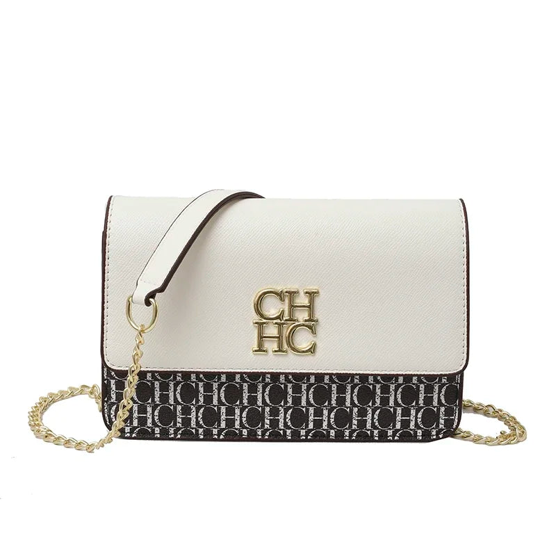 CH Multi Embossed Ladies Handbag Classic Ladies Crossbody Bag Ladies Shoulder Bag Fashion Luxury Brand Pure Color Design