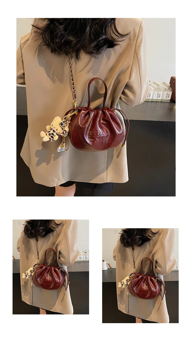 Ladies 2025 Designer Cloud Bag Pleated Chain Crossbody Bag Luxury Convertible Shoulder Bag Event