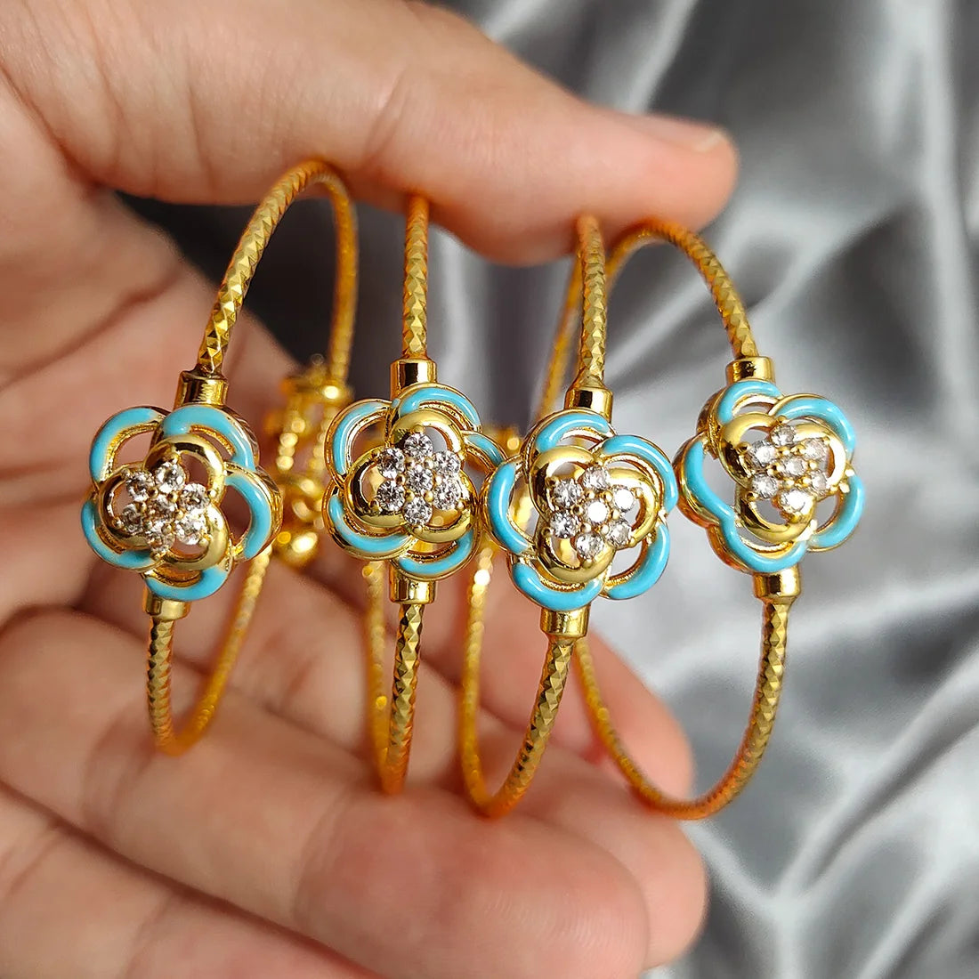 Baby Child Bangles Ethnic Dubai Gold Color Bangles Kids Bracelet Luxury Bracelet Dubai Bangles Child Jewelry Birthday Present