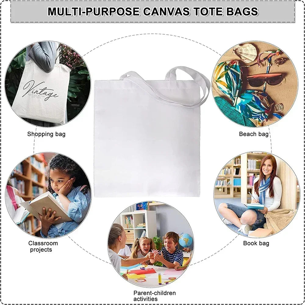 Ladies Handbags Girl Power Quotes Canvas Tote Bag Shopping Travel Women Eco Reusable Shoulder Shopper Bags High Capacity