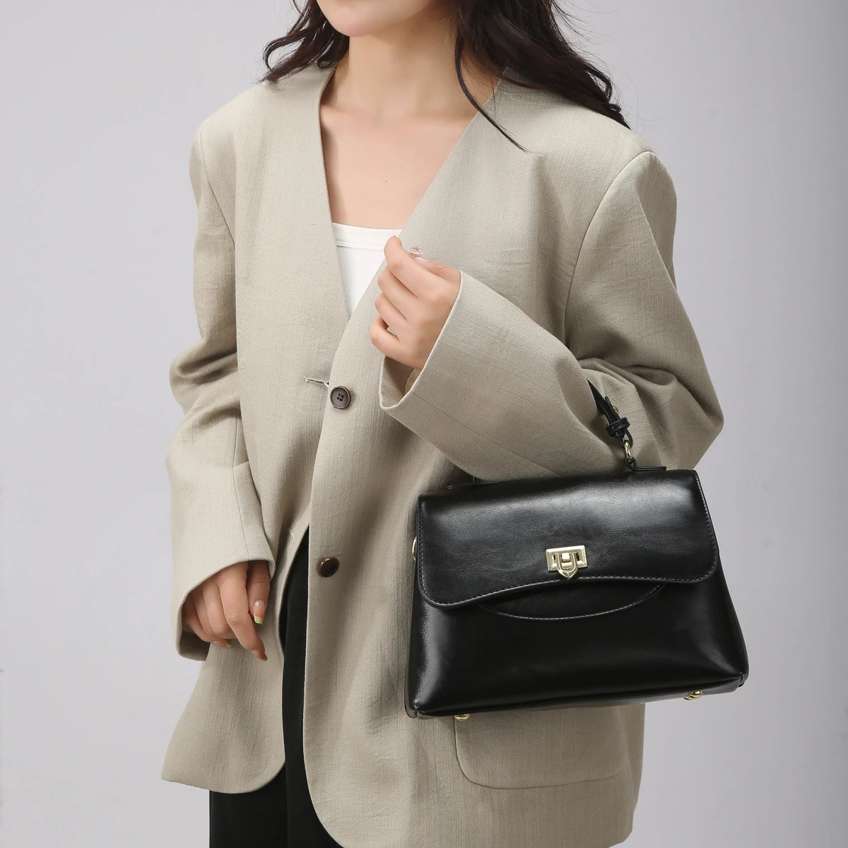 ladies handbags. Luxury 3-Piece PU Leather Women's Bag Set - Shoulder/Crossbody/Tote, Waterproof & Durable, Multi-Color Options