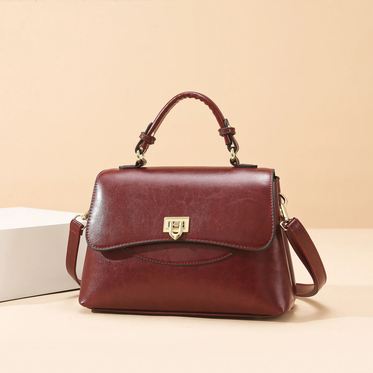 ladies handbags. Luxury 3-Piece PU Leather Women's Bag Set - Shoulder/Crossbody/Tote, Waterproof & Durable, Multi-Color Options