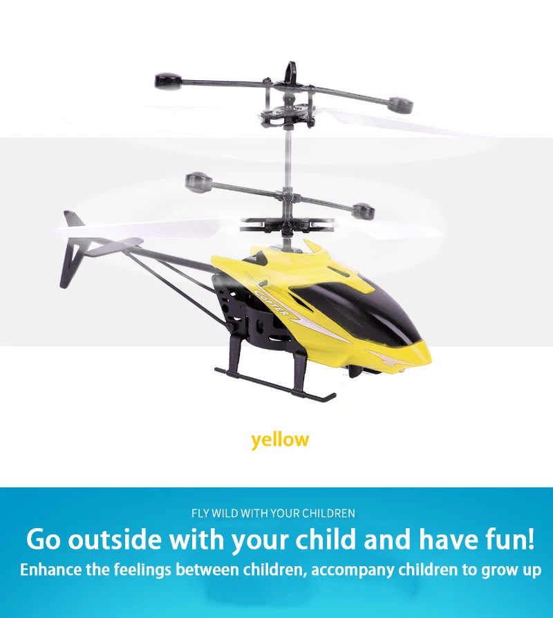 Rechargeable Mini RC Drone Remote Safe Fall-resistant RC Helicopters Drone Children Toys(No remote control battery)