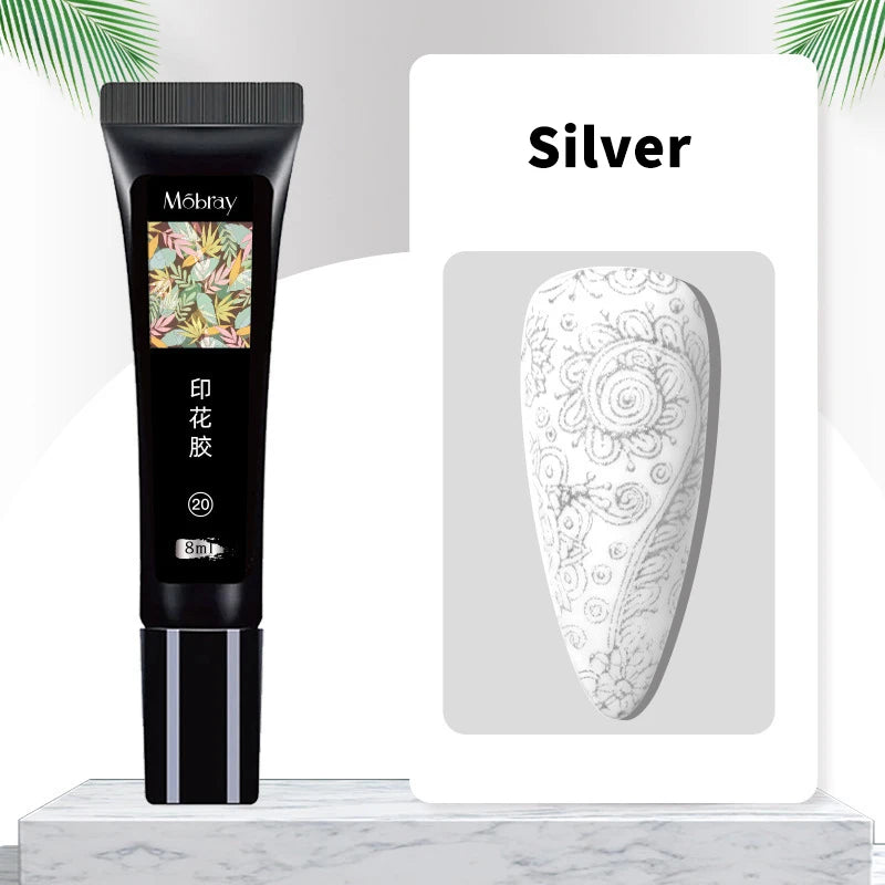Nail Art Stamping Gel Polish: Colorful Special Paints for Steel Plate Printing & Phototherapy Transfer Nail Art