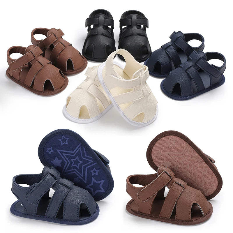 Baby First Walkers Baby 0-18 months Boy Girl Slippers Toddler Kids Nursery School Summer New Leather Shoes