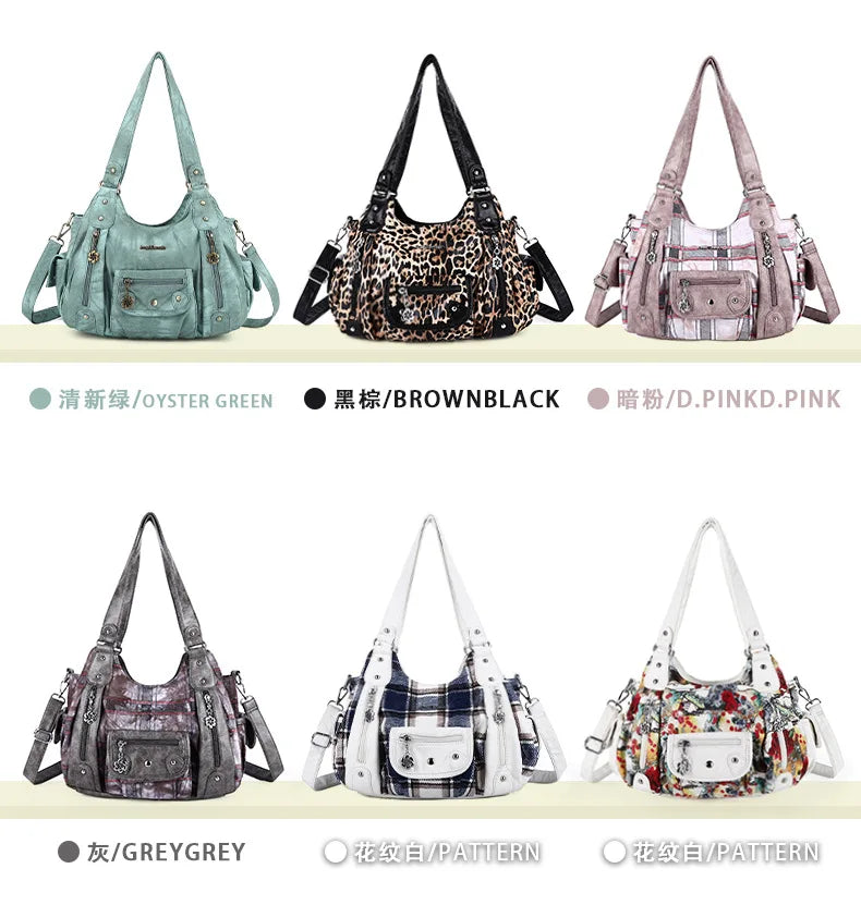 Ladies Hand Bags for Women Pu Casual Single Shoulder Crossbody Bag Multifunctional Purses and Handbags Повседневная Сумка