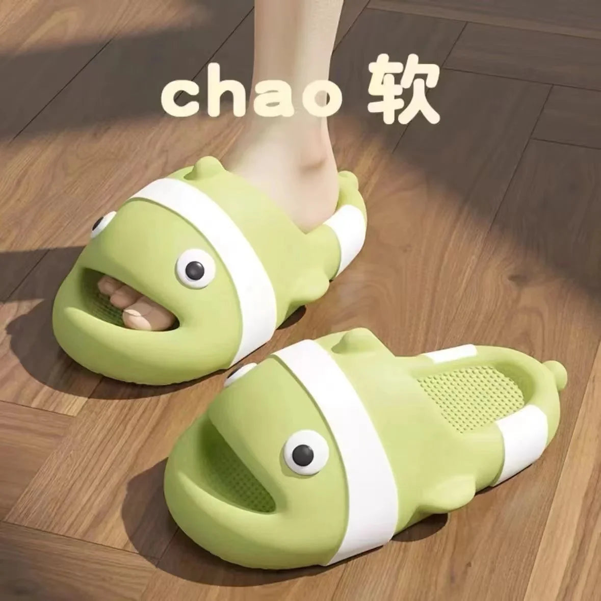 Cute Girl Slippers Summer Feet Stepping Thick Bottom Cartoon Indoor Home Parent Child Anti Slip Home Bathroom Slippers