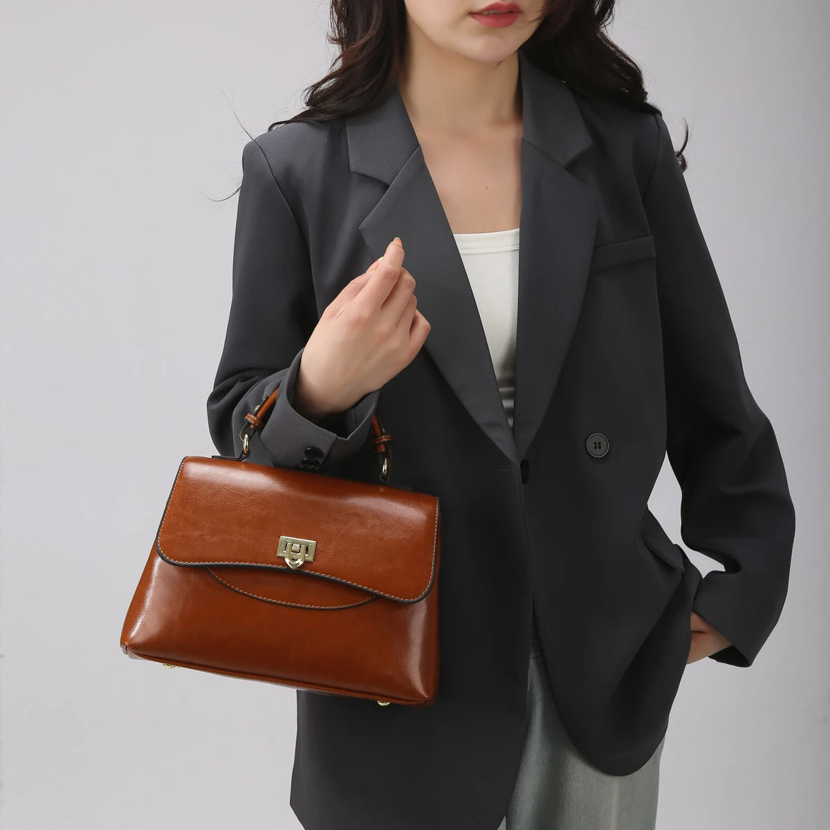 ladies handbags. Luxury 3-Piece PU Leather Women's Bag Set - Shoulder/Crossbody/Tote, Waterproof & Durable, Multi-Color Options
