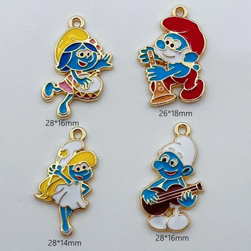 10 pieces of cartoon character jewelry made of enamel necklace earrings bracelets pendants diy jewelry wholesale