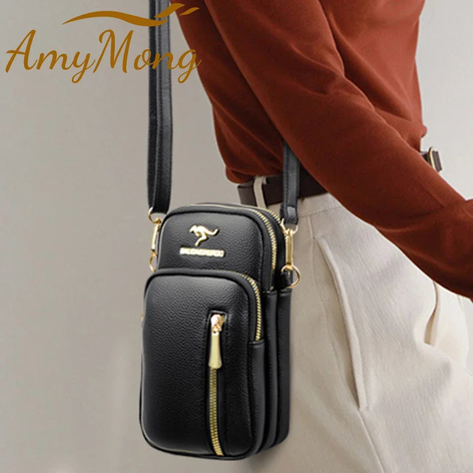 Ladies New Trendy Pu Leather Shoulder Bags Luxury Designer Simple Small Purse Handbags for Women Fashion Messenger Bags Sac