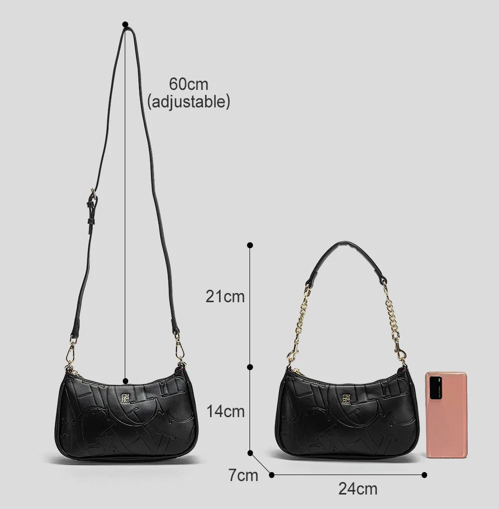 CH Ladies Handbag Business Luxury Brand Fashion Classic Retro Design Ladies New Printed Pattern High Quality Ladies Armpit Bag