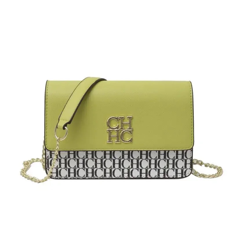 CH Multi Embossed Ladies Handbag Classic Ladies Crossbody Bag Ladies Shoulder Bag Fashion Luxury Brand Pure Color Design