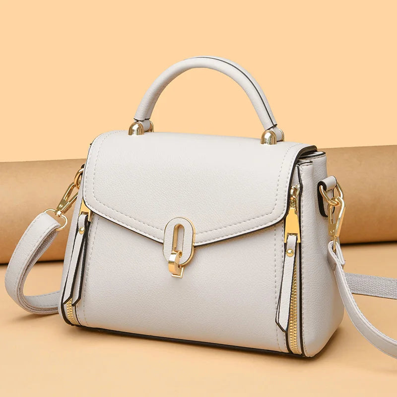 Ladies Casual Big Bags 2023 New Style Ladies Bags Fashion Handbags Solid Color Leather Ladies Bags Designer Style Women's Bags
