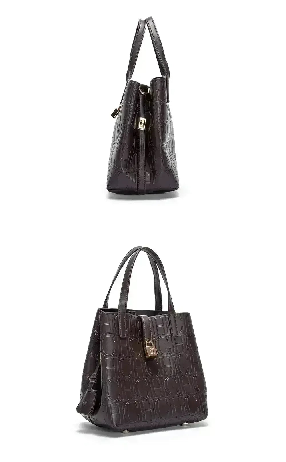 CH Embossed Ladies Crossbody Bag Letter Printing Design Ladies Handbag Large Capacity Tote Bag Elegant Temperament Ladies Should