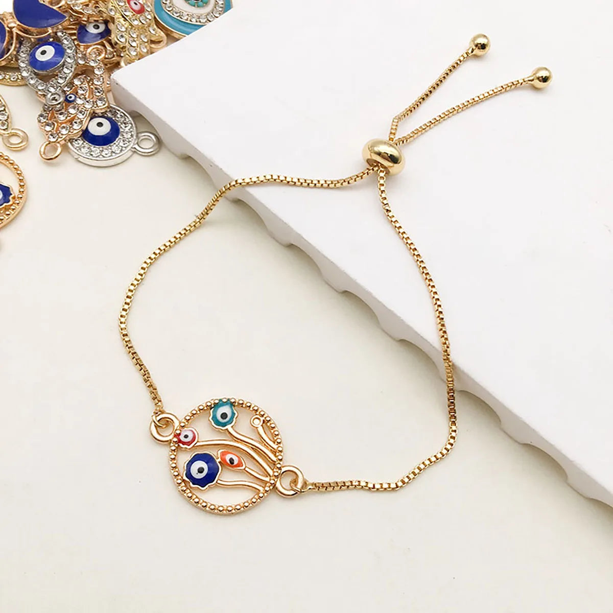 Randomly Mix 10/20pcs Lucky Evil Eye Charms For Bracelet Necklace Earring Accessory DIY Eye Charm Artificial Jewelry Pendants