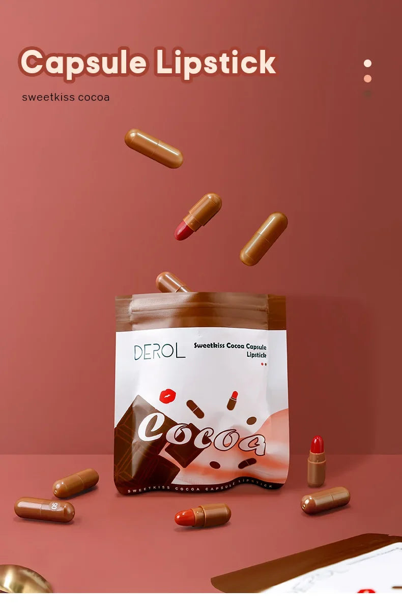 DEROL Matte Set Lipstick Capsule Lipstick Star Candy Mini Capsule Lipstick