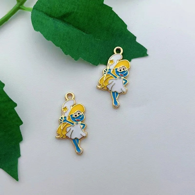 10 pieces of cartoon character jewelry made of enamel necklace earrings bracelets pendants diy jewelry wholesale