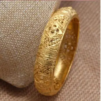 24k Bangles Girls Dubai Gold Color Turkish Egyptian Algeria Indian Moroccan Saudi Gold Color Bangles Kids Bangles Jewelry