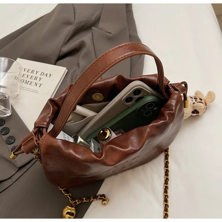 Ladies 2025 Designer Cloud Bag Pleated Chain Crossbody Bag Luxury Convertible Shoulder Bag Event