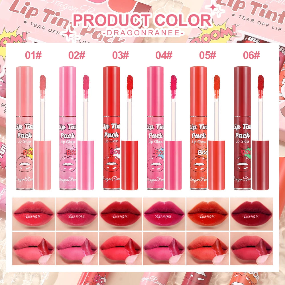 Tear off lipstick lipstick moisturizing and moisturizing lipstick lipstick film Tear off lipstick lipstick waterproof and color fast lipstick lipstick case