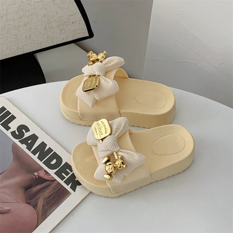 Fashion Girl Slippers Simple Childs Shoes Thick Soled Girls Shoes Anti Slip Child Slippers