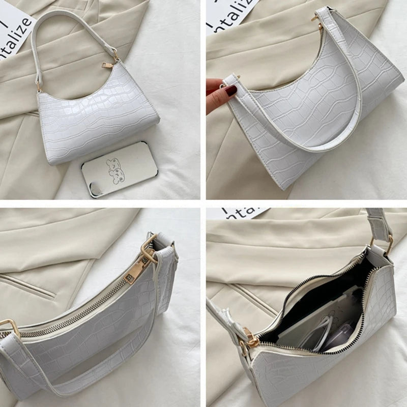 Ladies Shopping Bags Ladies Handbags Shoulder Bags Chain Handbags Underarm Bags Female Bags Small Square Bags White