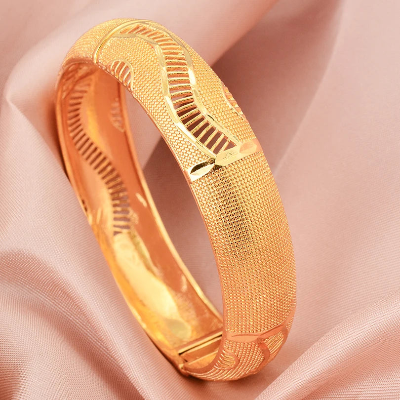 Dubai Arab Heart Stone Gold Jewelry Gold Color Bangles Child Bbay Children's Bangles Bracelets Ethiopian Jewelry Bangles Gift