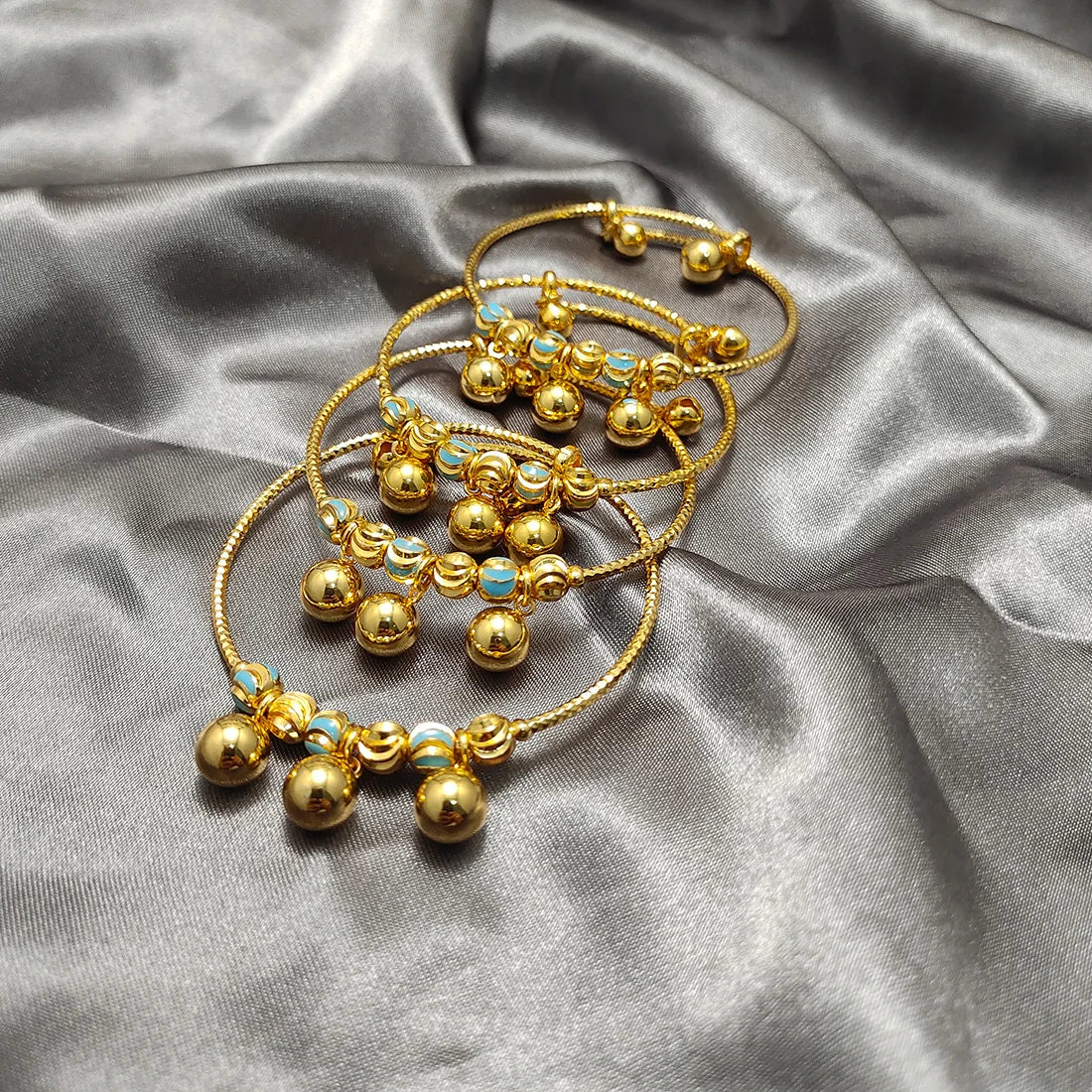 Baby Child Bangles Ethnic Dubai Gold Color Bangles Kids Bracelet Luxury Bracelet Dubai Bangles Child Jewelry Birthday Present