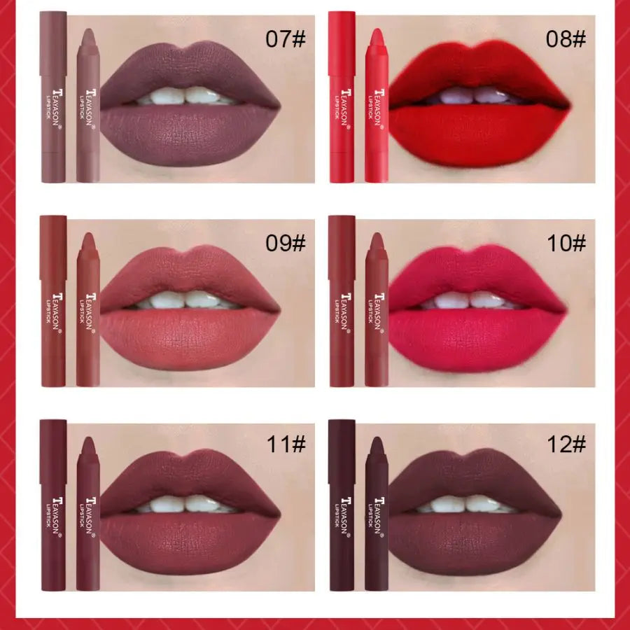 Matte velvet lipstick does not fade, does not stick to cup lipstick lipstick moisturizing lipstick pen nude earth red lipstick p