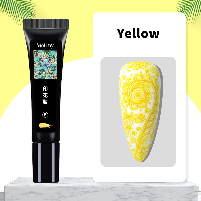Nail Art Stamping Gel Polish: Colorful Special Paints for Steel Plate Printing & Phototherapy Transfer Nail Art