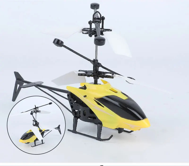 Rechargeable Mini RC Drone Remote Safe Fall-resistant RC Helicopters Drone Children Toys(No remote control battery)