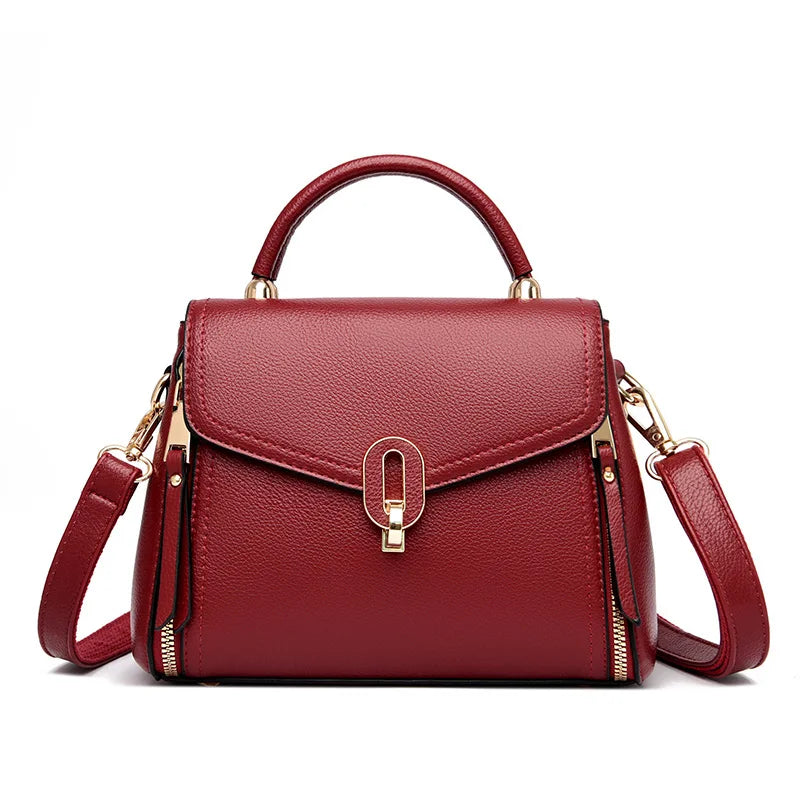 Ladies Casual Big Bags 2023 New Style Ladies Bags Fashion Handbags Solid Color Leather Ladies Bags Designer Style Women's Bags