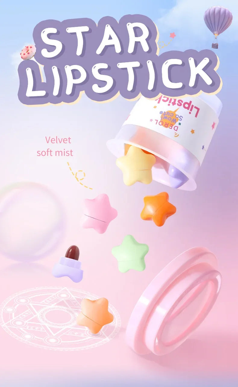 DEROL Matte Set Lipstick Capsule Lipstick Star Candy Mini Capsule Lipstick