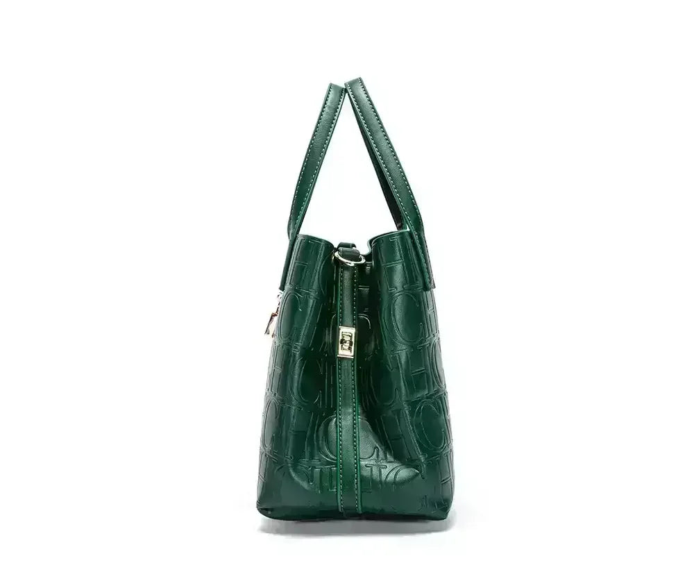 CH Embossed Ladies Crossbody Bag Letter Printing Design Ladies Handbag Large Capacity Tote Bag Elegant Temperament Ladies Should