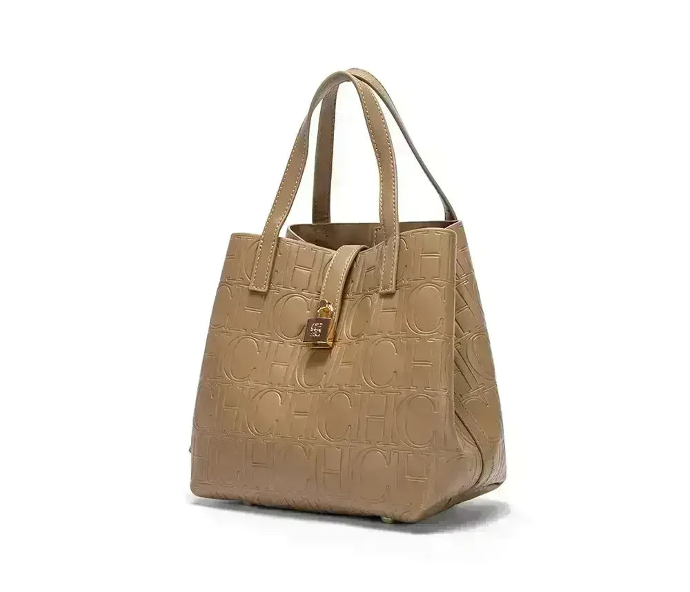 CH Embossed Ladies Crossbody Bag Letter Printing Design Ladies Handbag Large Capacity Tote Bag Elegant Temperament Ladies Should