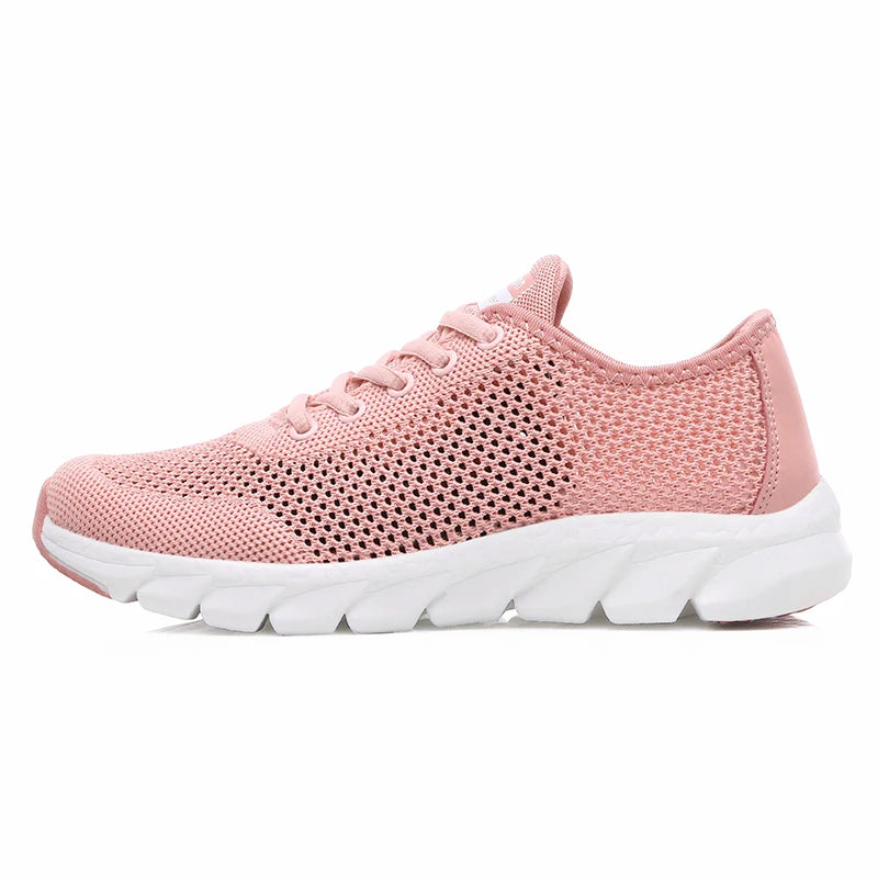 2022 Summer New Ladies Sneakers Breathable Lightweight Outdoor Running Sneakers Ladies Solid Color Tennis Ladies Casual Shoes