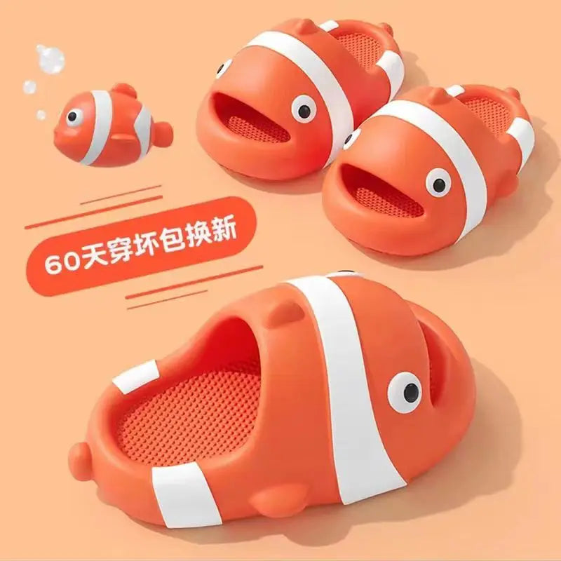 Cute Girl Slippers Summer Feet Stepping Thick Bottom Cartoon Indoor Home Parent Child Anti Slip Home Bathroom Slippers