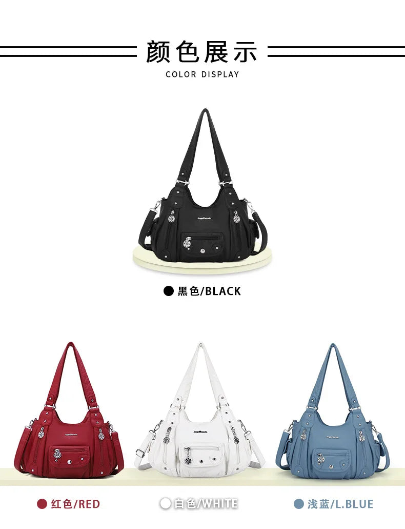 Ladies Hand Bags for Women Pu Casual Single Shoulder Crossbody Bag Multifunctional Purses and Handbags Повседневная Сумка
